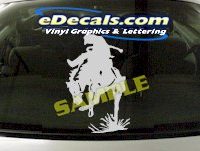  CRT801 Rodeo Western Horse Cowboy Cartoon Decal