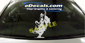CRT802 Rodeo Western Horse Cowboy Cartoon Decal