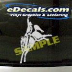 CRT803 Rodeo Western Horse Cowboy Cartoon Decal