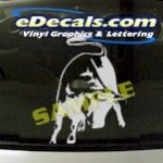 CRT804 Bull Rodeo Western Horse Cowboy Cartoon Decal