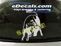  CRT804 Bull Rodeo Western Horse Cowboy Cartoon Decal