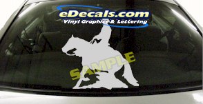 CRT806 Rodeo Western Horse Cowboy Cartoon Decal