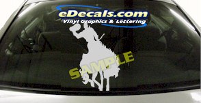 CRT807 Rodeo Western Horse Cowboy Cartoon Decal