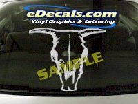  CRT816 Western Steer Horns Cartoon Decal