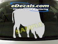  CRT819 Cattle Bull Cartoon Decal