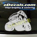 CRT821 Monster Truck Transportation Cartoon Decal