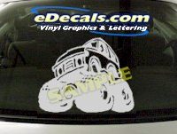  CRT821 Monster Truck Transportation Cartoon Decal
