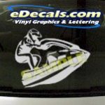 CRT822 Jet Ski Watercraft Transportation Cartoon Decal