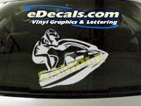  CRT822 Jet Ski Watercraft Transportation Cartoon Decal