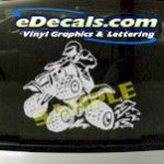 CRT823 ATV Quad Bike Transportation Cartoon Decal