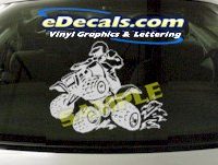  CRT823 ATV Quad Bike Transportation Cartoon Decal