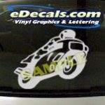 CRT824 Motorcycle Streetbike Transportation Cartoon Decal