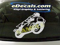  CRT824 Motorcycle Streetbike Transportation Cartoon Decal