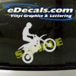 CRT826 Motorcycle Dirtbike Transportation Cartoon Decal