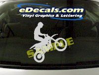  CRT826 Motorcycle Dirtbike Transportation Cartoon Decal