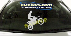 CRT826 Motorcycle Dirtbike Transportation Cartoon Decal