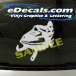 CRT827 Snowmobile Dirtbike Transportation Cartoon Decal