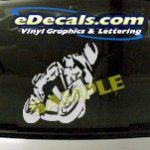 CRT828 Motorcycle Streetbike Transportation Cartoon Decal