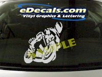  CRT828 Motorcycle Streetbike Transportation Cartoon Decal