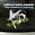 CRT837 Ram Ramhead Animal Cartoon Decal
