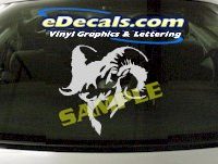 CRT837 Ram Ramhead Animal Cartoon Decal