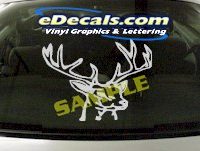 CRT839 Deer Elk Deercals Rack Animal Cartoon Decal