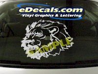  CRT841 Lion Head Animal Cartoon Decal