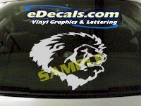  CRT842 Lion Head Animal Cartoon Decal