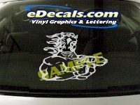 CRT843 Muscle Horse Animal Cartoon Decal