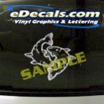 CRT846 Fish Dancing Animal Cartoon Decal