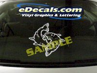  CRT846 Fish Dancing Animal Cartoon Decal