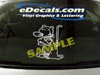  CRT847 Mascot Animal Cartoon Decal