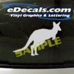CRT849 Kangaroo Animal Cartoon Decal