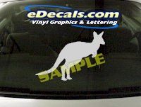 CRT849 Kangaroo Animal Cartoon Decal