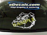  CRT851 Mad Dog Bulldog Animal Cartoon Decal