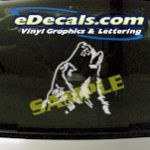 CRT854 Howling Dog Animal Cartoon Decal