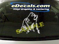  CRT854 Howling Dog Animal Cartoon Decal