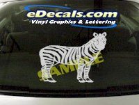  CRT855 Zebra Animal Cartoon Decal