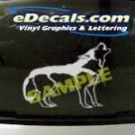CRT857 Howling Dog Animal Cartoon Decal