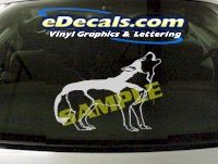  CRT857 Howling Dog Animal Cartoon Decal