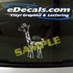 CRT859 Giraffe Animal Cartoon Decal