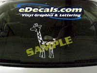  CRT859 Giraffe Animal Cartoon Decal
