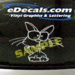 CRT868 Scared Cat Animal Cartoon Decal