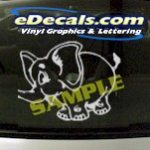 CRT871 Elephant Animal Cartoon Decal