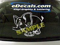  CRT871 Elephant Animal Cartoon Decal