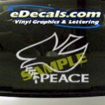 CRT874 Dove Peace Animal Cartoon Decal