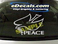  CRT874 Dove Peace Animal Cartoon Decal