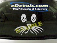  CRT876 Sad Cat Eyes Animal Cartoon Decal