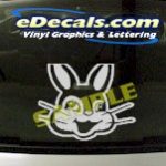 CRT877 Funny Bunny Rabbit Animal Cartoon Decal