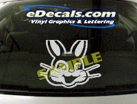  CRT877 Funny Bunny Rabbit Animal Cartoon Decal